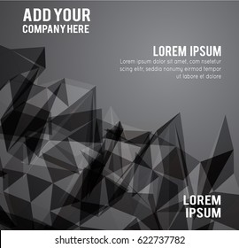 Futuristic Design, background with triangle - brochure design or flyer