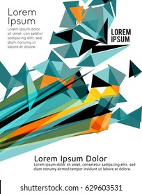 Futuristic Design, background with triangle - brochure design or flyer