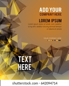 Futuristic Design, background with triangle - brochure design or flyer