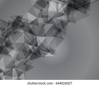 Futuristic Design, background with triangle - brochure design or flyer