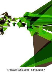Futuristic Design, background with triangle - brochure design or flyer