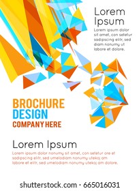 Futuristic Design, background with triangle - brochure design or flyer