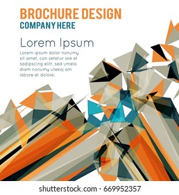 Futuristic Design, background with triangle - brochure design or flyer