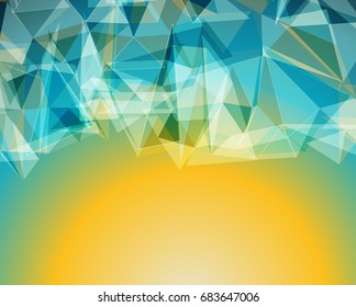 Futuristic Design, background with triangle - brochure design or flyer