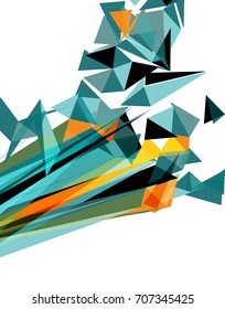 Futuristic Design, background with triangle - brochure design or flyer