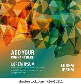 Futuristic Design, background with triangle - brochure design or flyer
