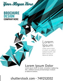 Futuristic Design, background with triangle - brochure design or flyer