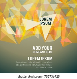 Futuristic Design, background with triangle - brochure design or flyer