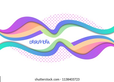 Futuristic design with bright wavy elements for advertising, posters, postcards, forms, covers, banners. Creative design. Vector pattern.