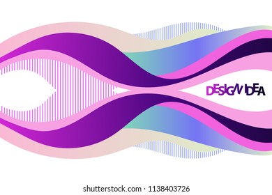 Futuristic design with bright wavy elements for advertising, posters, postcards. Creative design. Vector pattern.