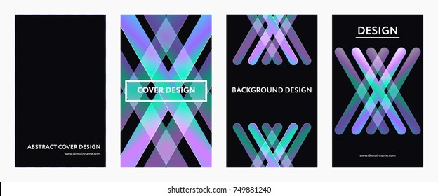 Futuristic design color covers set. Fluid shapes composition. Futuristic design posters. Eps10 vector.