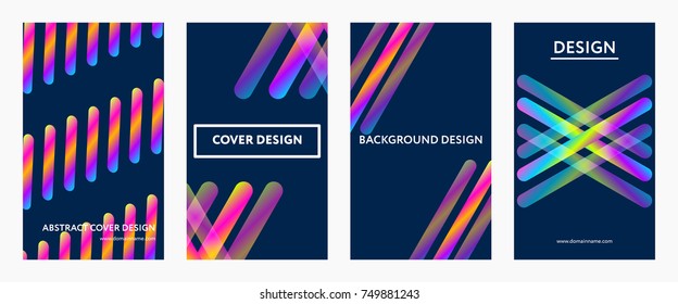 Futuristic design color covers set. Fluid shapes composition. Futuristic design posters. Eps10 vector.