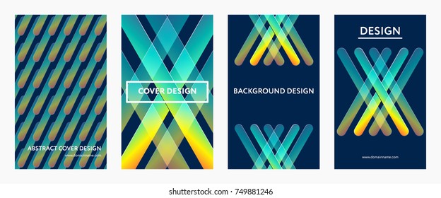 Futuristic design color covers set. Fluid shapes composition. Futuristic design posters. Eps10 vector.