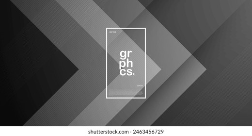 Diseño futurista gris oscuro superposición triángulo fondo geométrico. Patrón de superposición sobre fondo oscuro. Vector Eps10
