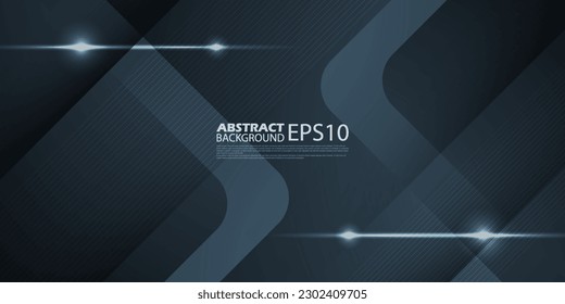 Futuristic design dark gray triangle geometric vector background overlap layer on dark space for text and background. Eps10 vector