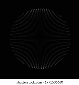 futuristic design . Digital visualization . Particles stream background . Technology information concept. Flow lines . Vector sphere . Halftone dots