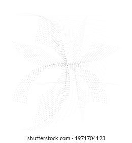 futuristic design . Digital visualization . Particles stream background . Technology information concept. Flow lines . Vector sphere . Halftone dots