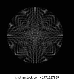 futuristic design . Digital visualization . Particles stream background . Technology information concept. Flow lines . Vector sphere . Halftone dots