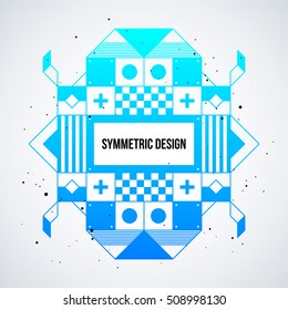 Futuristic design element with colorful gradient on white background. Useful as poster or print.