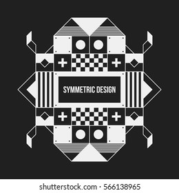 Futuristic design element on dark background. Useful as poster or print.