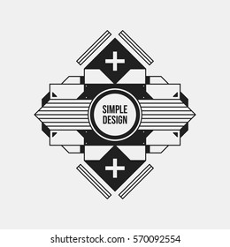 Futuristic design element on white background. Black and white colors. Useful as poster or print.