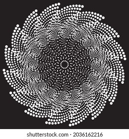 Futuristic design element, ornament. Spiral pattern. Vector illustration