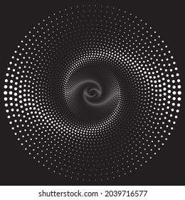 Futuristic design element, ornament. Spiral pattern. Vector illustration