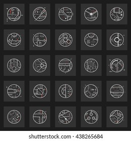 Futuristic design elements.