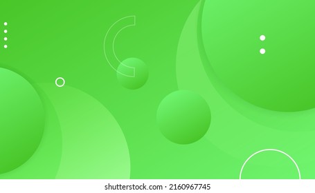 Fondo verde de diseño futurista. Papel de escritorio creativo en círculo. Fondo geométrico. Diseño abstracto mínimo de la cubierta. Papel pintado de color creativo. Afiche moderno de degradado. Ilustración vectorial.
