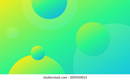 Fondo verde de diseño futurista.  Banner abstracto degradado con formas líquidas fluidas