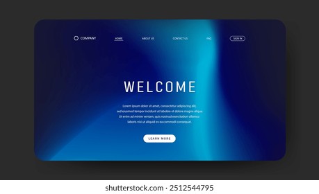 futuristic design of landing page. abstract gradient mesh website design