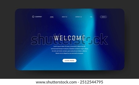futuristic design of landing page. abstract gradient mesh website design