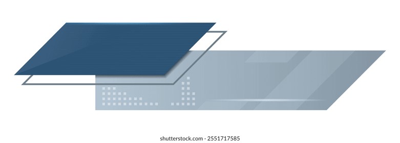 Banner do terceiro inferior do design futurista. Design de modelo de terceiro banner inferior geométrico azul. Título do título do vídeo. Ilustração vetorial