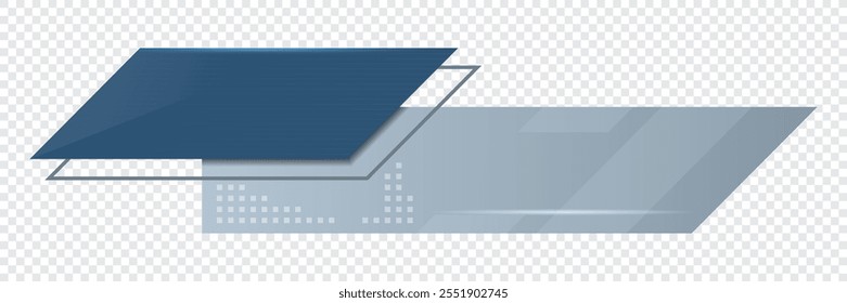 Banner do terceiro inferior do design futurista. Design de modelo de terceiro banner inferior geométrico azul. Título do título do vídeo. Ilustração vetorial