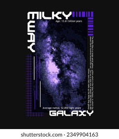 Futuristic design mliky way For Tshirt, Streetwear, and poster