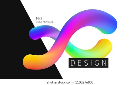 Futuristic design multicolored background. Templates for placards, banners, flyers, presentations and reports. Minimal geometric, dynamic shapes composition, motion design. EPS10