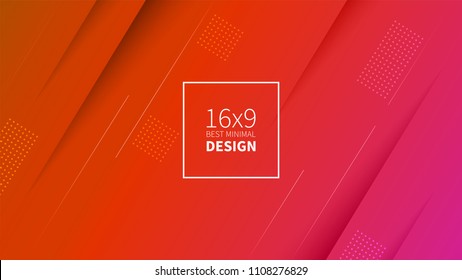 Futuristic design red background. Templates for placards, banners, flyers, presentations and reports. Minimal geometric, dynamic shapes composition, motion design, geometric style flat. EPS10
