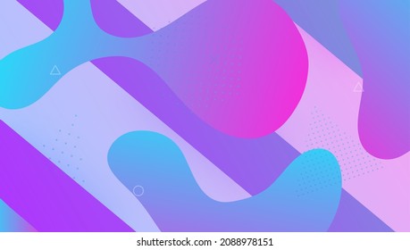 Futuristic Design. Tech Fluid Background. Rainbow Texture. Purple Hipster Banner. Wave Landing Page. Neon Flyer. Business Magazine. Memphis Paper. Violet Futuristic Design