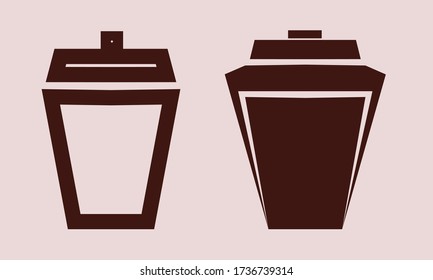 la basura de diseño futurista puede ser un icono para el futuro. La basura puede símbolo.