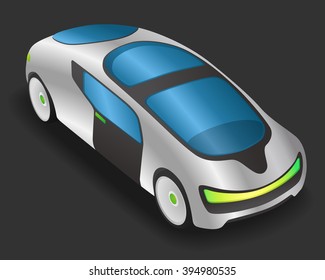 futuristic design vehicle, future automobile, concept car, vector illustration
