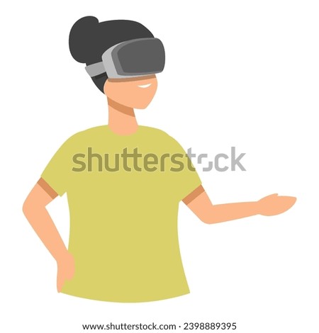 Futuristic device engage icon cartoon vector. Degree learning online. 3d glasses