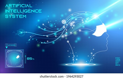 Futuristic digital age visual on artificial intelligence programs