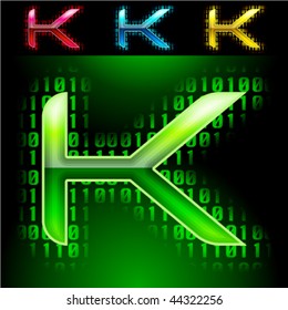 Futuristisches digitales Alphabet. Mit Transparenzeffekt.