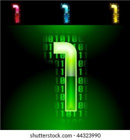 Futuristic digital alphabet. With transparency effect.
