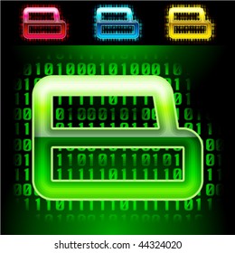 Futuristic digital alphabet. With transparency effect.