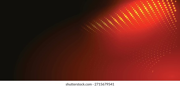 Um plano de fundo digital futurista com um gradiente escuro a brilhante em transição do preto à esquerda para o laranja-vermelho vibrante à direita