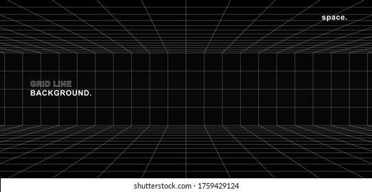 Futuristic digital background grid spaceline surface. banner, cover, terrain, sci-fi, and related to background.