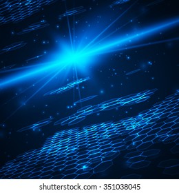 Futuristic digital background with space for your text. Technology illustration for your business/science/technology artwork. Vector design element.