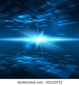 Futuristic digital background with space for your text. Technology illustration for your business/science/technology artwork. Vector design element.