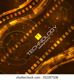 Futuristic digital background with space for your text. Technology illustration for your business/science/technology artwork. Vector design element.